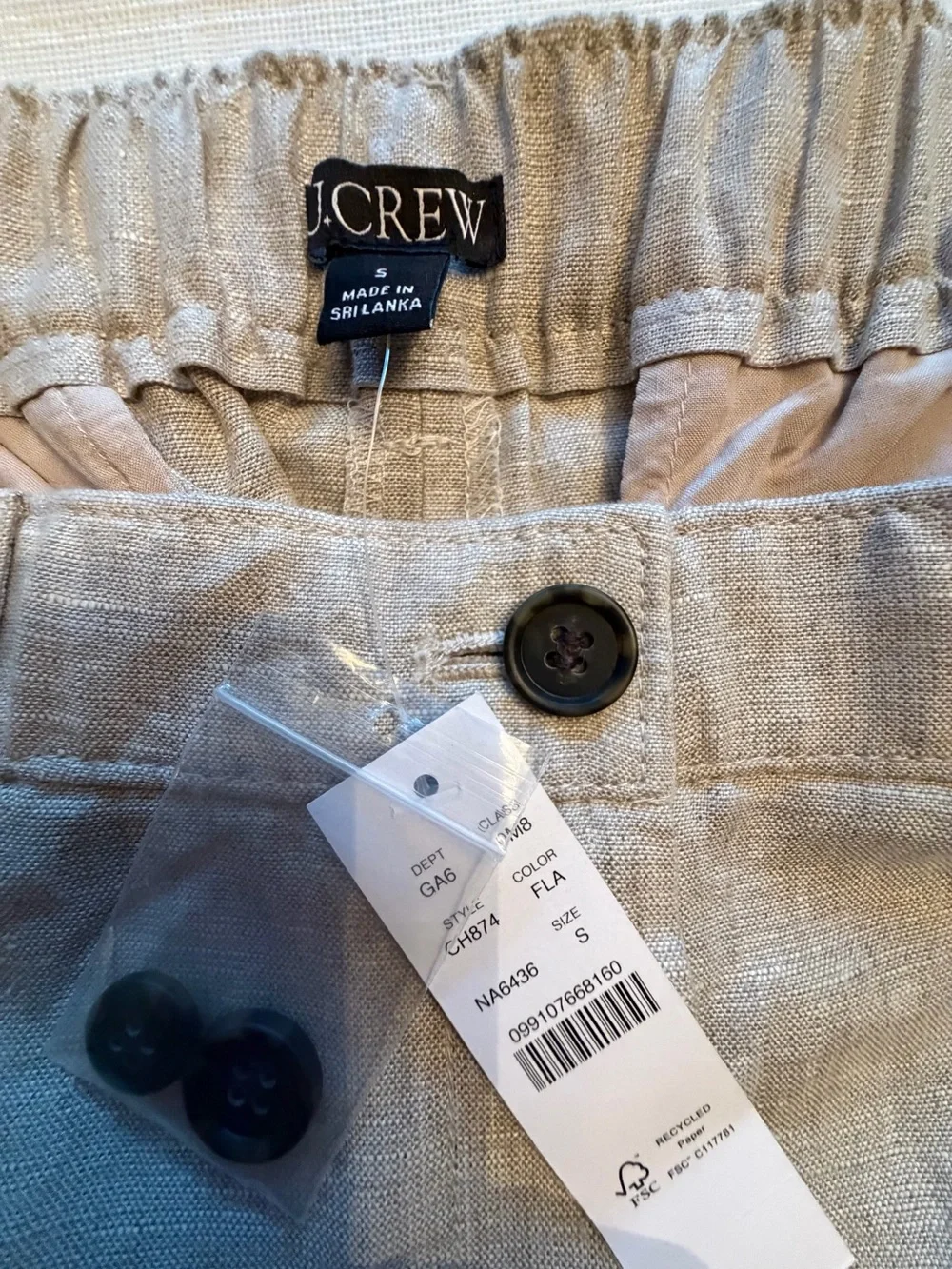 J. Crew 100% Cotton Light Blue Chambray Elastic-Waist Shorts NWT 🌷
